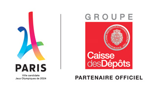Paris, ville candidate Jeux Olympiques de 2024, Groupe Caisse des Dépôts, partenaire Officiel (logo)