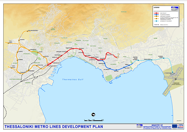 Carte du métro de Thessalonique