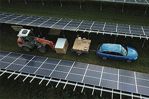 Agrivoltaïsme - Culture sous des ombrières photovoltaïques