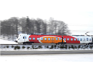 Train de l’ Östgötapendeln en Suède