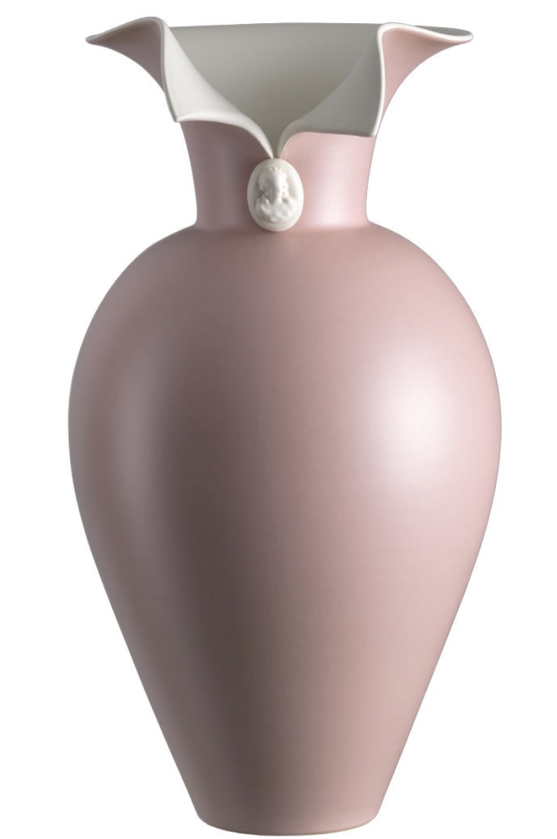 Vase céramique L'élégante rose Collaboration de Chantal Thomass et Rometti 