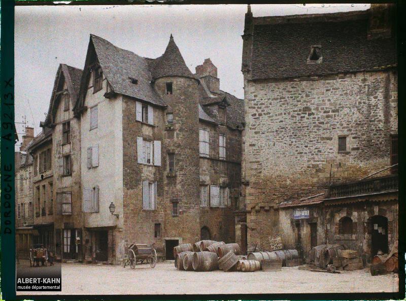 centre-ville de Sarlat en Dordogne en 1916