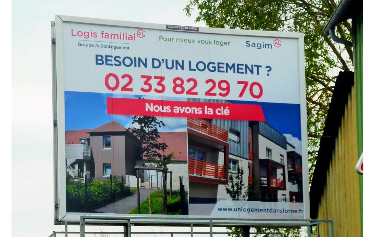 Campagne d’affichage publicitaire pour louer des logements sociaux dans l’Orne