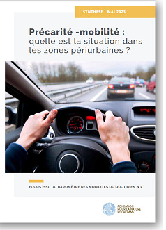 Couverture du rapport précarité et mobilité en péri-urbain (Fondation pour la Nature et l'Homme)