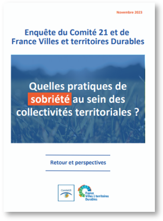 Couverture Enquête Comité 21 - Quelles pratiques de sobriété dans les collectivités locales