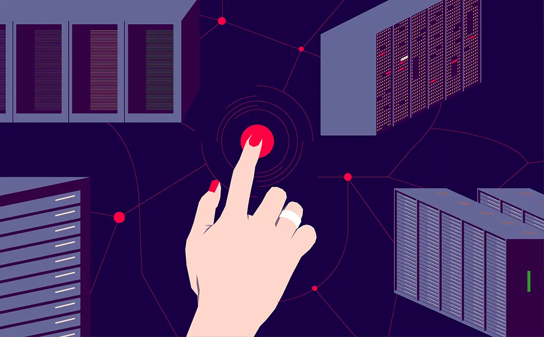 illustration d'une armoire de serveur