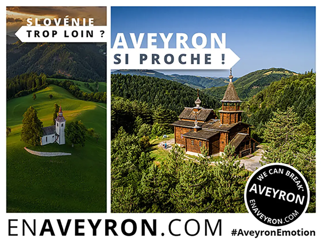 Affiche publicitaire pour la région Aveyron