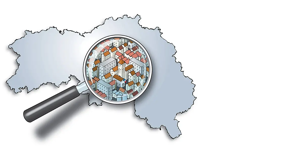 Carte de la région d'Orne