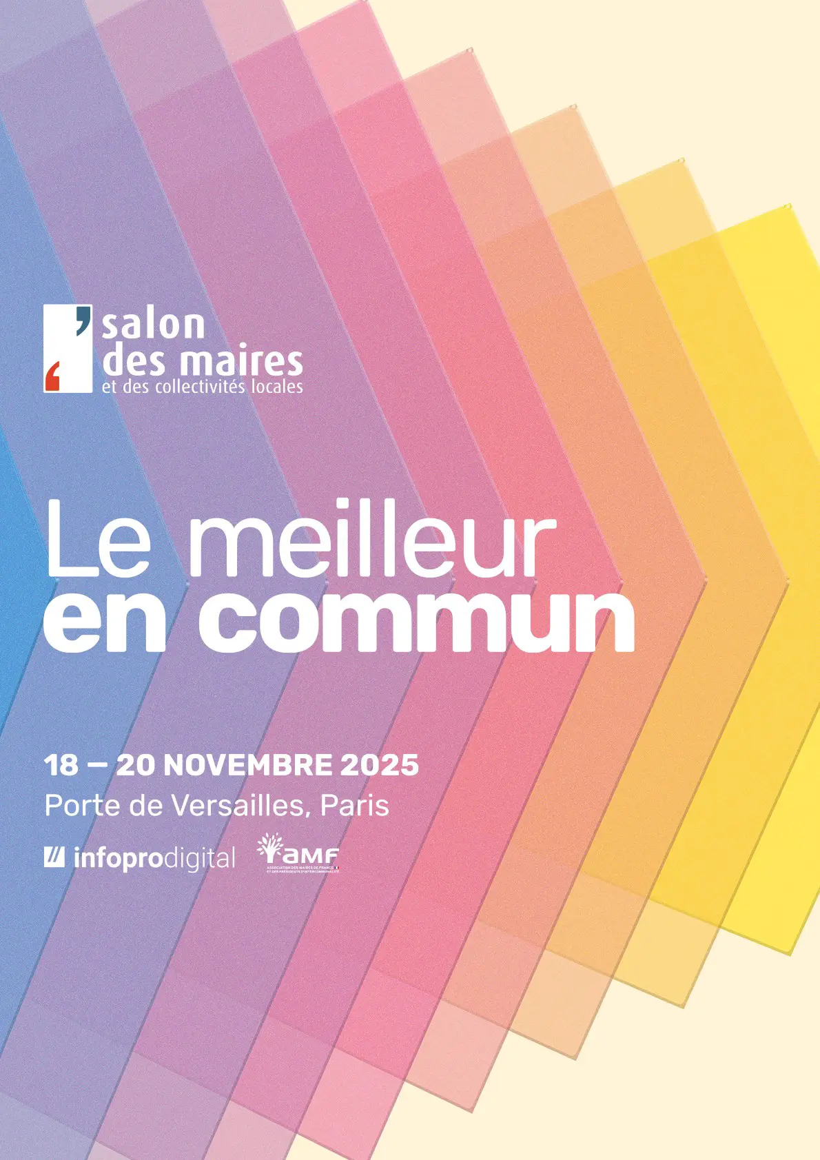 affiche de l'édition 2025 du Salon des Maires et des Collectivités Locales avec pour thème le meilleur en commun