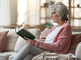 illustration un personne lit