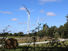 Vue du parc éolien de Quilly
