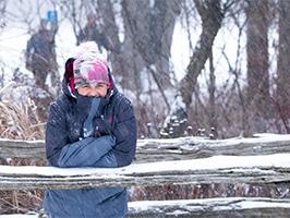 Personne sous la neige