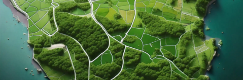 Vue aérienne d'un paysage