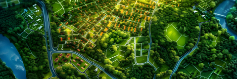 Vue arienne en campagne