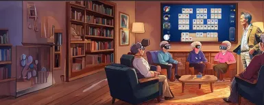 Fiction d'un homme dans une résidence autonomie en 2050 