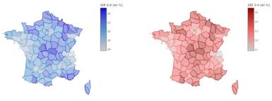 Graphique 1. Part de la fragilité et de la dépendance modéré chez les plus de 60 ans en 2030