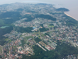 Vue aérienne de Rémire-Montjoly