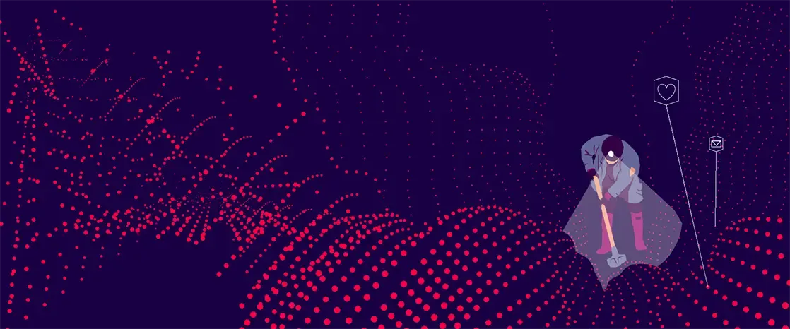 Mineur qui creuse des datas